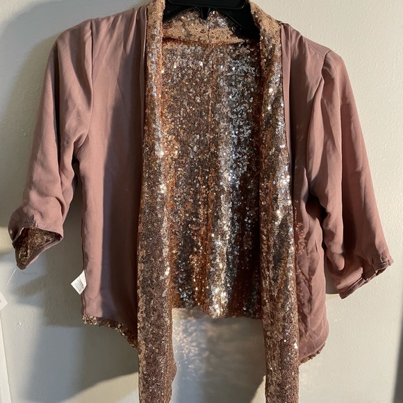 NEW Blush Sequins Blazer Jacket. Size Small. - Picture 3 of 7